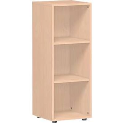 ALICANTE boekenkast, 3 OH, 2 legborden, spaanplaat, B 400 x D 400 x H 1104 mm, beukendecor