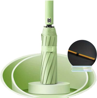 Bovista Windproof Paraplu - Opvouwbaar - Moderne Stormparaplu - Stormproef - Automatisch Uitklapbaar - Umbrella - Groen