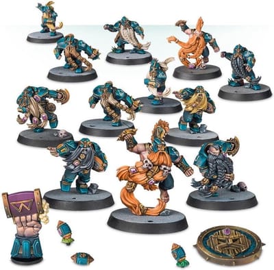 Pak met 12 figuren Games Workshop Blood Bowl - Team Nain : The Dwarf Giants