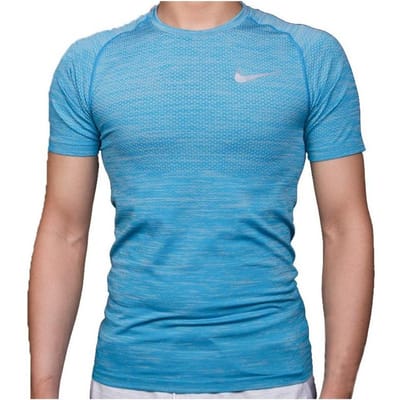 Nike Slim Fit Ademend Sport Casual T-shirt Heren Tops AA3006-033 M blue