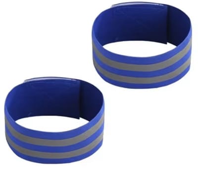 CHPN - Reflecterende band - Reflectieband - Sportband - 2 stuks - Hardloopband - veiligheid - Blauw - Reflectie - Verstelbaar - Universeel