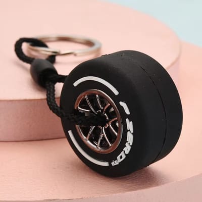 CHPN - Sleutelhanger - Autoband - Formule 1 fan - Race sleutelhanger - Raceband - Softband - F1- Keychain - P-Zero - Wit - Key chain - Racen - Cadeau - Raceliefhebber - Formule een