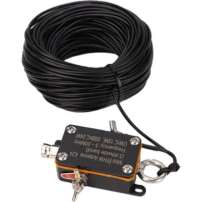 Kortegolfantennes 1:49 Balun 3-30MHz EFHW Zakformaat HF Eindgevoede Radioantenne met Stoffen Tas