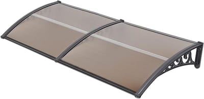Overkapping Deur - Regenscherm Balkon - Bescherming Buiten - UV Beschermende Laag - 100 x 300 cm - Bruin