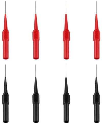 Multimeter Testsonde - Meetkabel Sonde - Elektrische Tests - Afneembare Sonde - 4 Paar - Rood Zwart