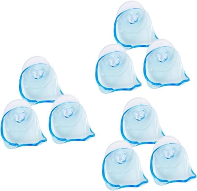 Scheerhouder Set - Scheermes Hanger - Douche Organisatie - Zuignap Bevestiging - 9 Stuks - Blauw