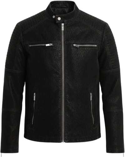 OMBRE Jas - Lange Mouw - Rits - Effen Zwart M