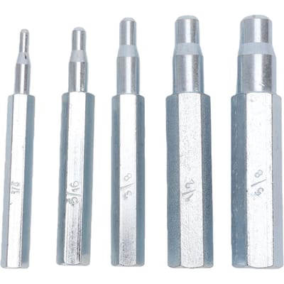 5 STUKS Krimpstempel Gereedschap 1/4 inch 5/16 inch 3/8 inch 1/2 inch 5/8 inch Koperen Pijpuitzetter voor Automobiel HVAC Koeling Koper gray