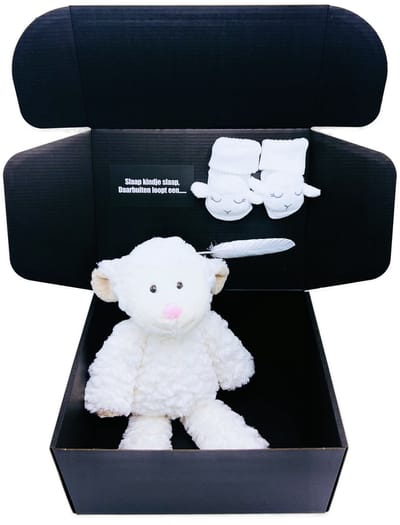 Kraamcadeau slaap kindje slaap - kraamcadeau met knuffel en babysokjes - kraamcadeau rechtstreeks versturen