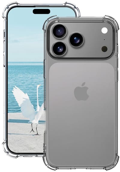 Shockproof Hoesje geschikt voor iPhone 17 Pro Transparant - Doorzichtig Siliconen Hardcase hoesje Geschikt voor iPhone 17 Pro - Geschikt voor iPhone 17 Pro Hoesje - Transparant
