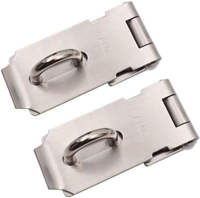 Zware RVS Hangsloten Set voor Houten Schuifdeuren, Kasten en Beveiliging - 3 Inch (Pack van 2)