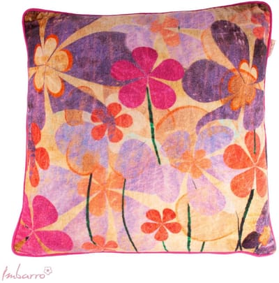 Imbarro Home & Fashion kussen bloemen Kiran vierkant 50 x 50 Velours