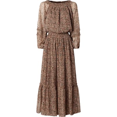 Pepe Jeans Dorotea 3/4 Mouw Midi-jurk Bruin M Vrouw