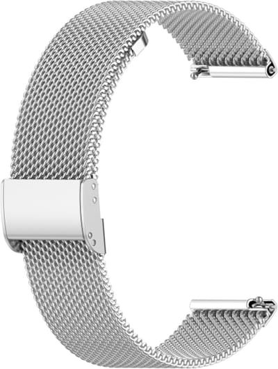 Milanees bandje - geschikt voor Samsung Galaxy Watch 7 / Watch FE / Watch 6 / Watch 6 Classic / Watch 5 / Watch 5 Pro / Watch 4 / Watch 4 Classic / Watch 3 41 mm / Active / Active 2 / Watch 42 mm - zilver
