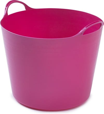 Flexibele emmer - 26 liter - Kunststof - Roze - 38 x 41 x 35 cm