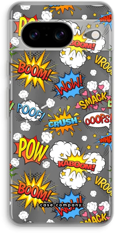 Case Company® - Hoesje geschikt voor Google Pixel 8 hoesje - Pow Smack - Soft Cover Telefoonhoesje - Bescherming aan alle Kanten en Schermrand