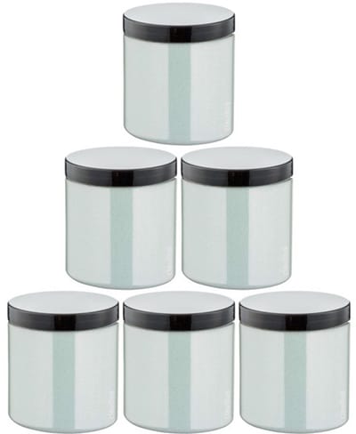 Scrubzout Hammam Herbal - 300 gram - Pot met zwarte deksel - set van 6 stuks - Hydraterende Lichaamsscrub