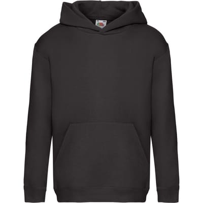 Fruit of the Loom Sweatshirt met capuchon voor kinderen/Kinderen (Zwart)