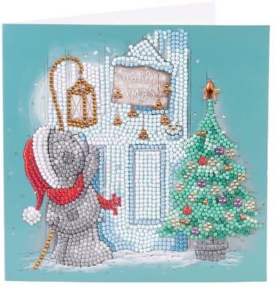 Happy Xmas! 18x18cm Crystal Art Card