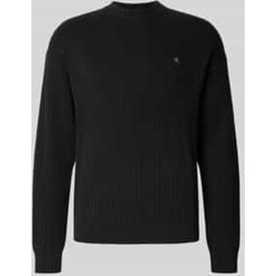 Oversized gebreide pullover met ribboorden