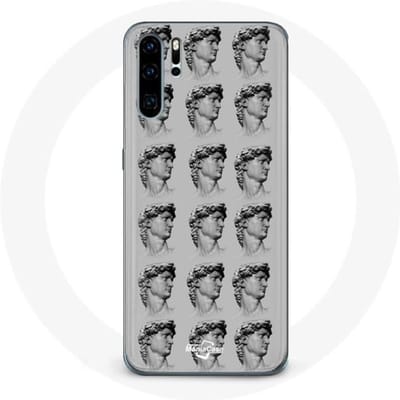 Coque pour Huawei P30 - Statut fond gris - Souple - Protection - Mixte gris