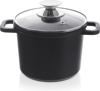 Kookpan Graniet met Glazen Deksel Hoog GRANDE 2 l - Kookpot - Soeppan