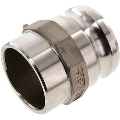 Camlock DN 75 (3'') Koppeling RVS met lasuiteinde (88.9 mm) Type F (AS) MIL-C-27487