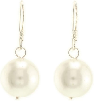 Behave - Witte parel oorhangers 2cm - verfijnd detail voor elke dag