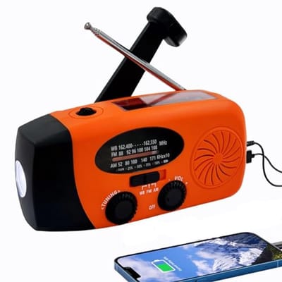 Energierijke Draagbare Solar Radio met Crank en Zaklamp voor Buiten en noodgevallen