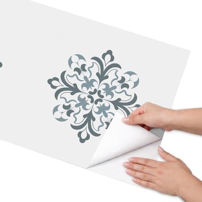 Coloray Meubel Wrap Folie - Wit Meubelfolie - 50x100 cm - Decoratiefolie Klassieke ornamenten - Meubel Wrap Folie - Klassiek Meubelfolie - Plakfolie Meubels - Keuken decoratie - Achtergronden en patronen