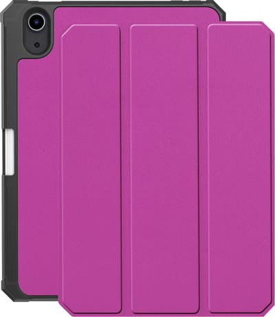 Hoes - Geschikt voor Apple iPad Mini 7 (2024) - 8.3 inch - 7e Generatie - Dun & Stevig - Trifold Bookcase - Hard Cover Case - Met Uitsparing Geschikt voor Apple Pencil - Hardcover Book - Tablet Hoesje - Paars
