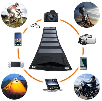 Zonnepaneel Opvouwbaar - Draagbare Zonnepaneel - 60W - Zonnepaneel Oplader - USB - Telefoon - Powerbank - Kamperen - Reizen - Wandelen