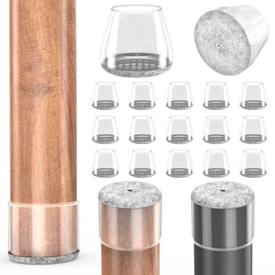 Stoelpootbeschermers met vilt - 24 stuks, vloerbeschermers voor stoelen, pasvorm 3-4 cm