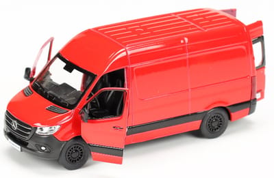 Mercedes-Benz Sprinter Bestelwagen Metaal 1:48 Pull-Back Deuren Open