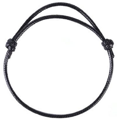Enkelkoord- Zwart- Schuif-1 mm - Charme Bijoux