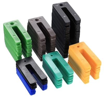 60 stuks Kunststof Afstandhouders voor Nivellering en Ondersteuning - 1, 1,5, 3,2, 5, 6,4, 10 mm