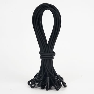 26-delige set van 25 cm bungee koorden met haken, sterke elastische koorden voor bevestigen en transporteren, ideaal voor tarpaulins en outdoor gebruik