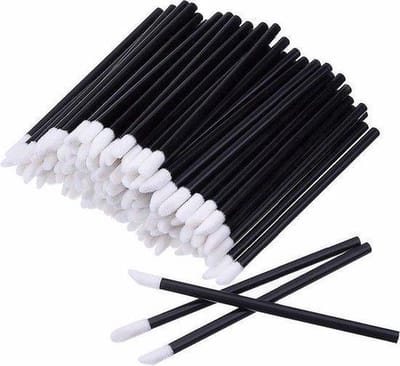 Lipgloss / Oogschaduw Borsteltjes - 100 stuks - Zwart - Lipgloss applicators - brush lipstick make-up lip pluisvrij oogschaduw borsteltje
