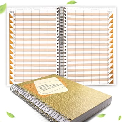 Professioneel Afsprakenboek Hardcover voor 1-5 Medewerkers, 30 Minuten Interval, 320 Dagen Invulbaar