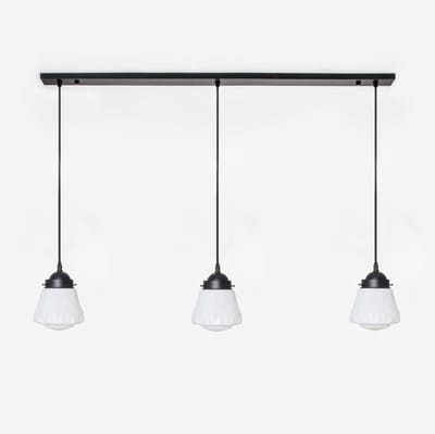 3 x Bold lampen aan plafondbalk Moonlight - Art Deco Trade