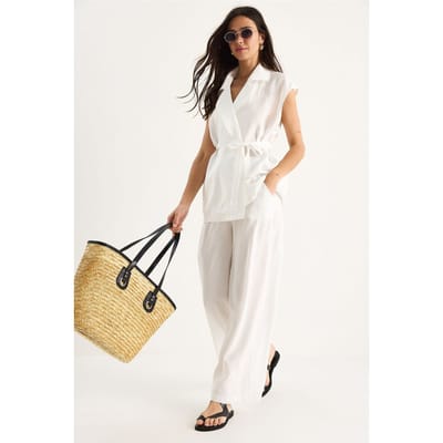 Vest en Wijde Pantalon Set