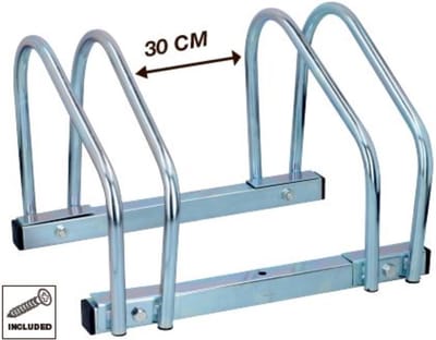 Benson Fietsenrek voor 2 fietsen - Vloer- en muurbevestiging - Ruimtebesparend - Gegalvaniseerd - 395 x 320 x 270 mm
