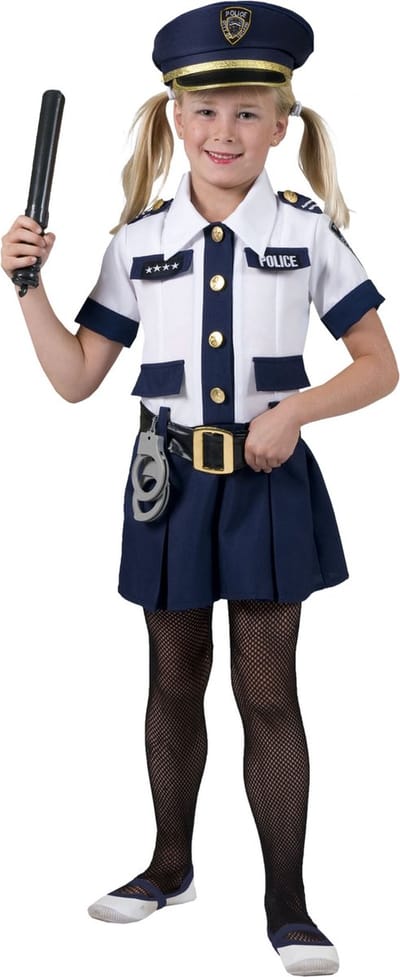 Verkleedpak politie agente meisje Policegirl  Amy 128 - Carnavalskleding