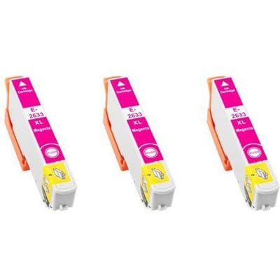 Epson compatible T2633 (T26XL) inktcartridge magenta, 3 pak