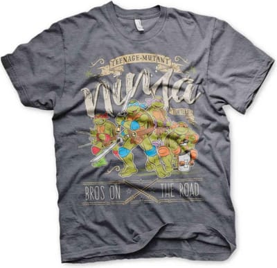 Teenage Mutant Ninja Turtles Heren Tshirt -M- Bros On The Road Grijs