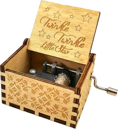 Houten Muziekdoos met Antiek Design – Speelt Twinkle Twinkle Kleine Ster