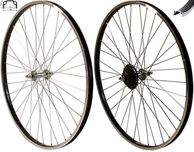 Fietswiel Set - Voor en Achter - Fietsen Onderhoud - Aluminium Velgen - 28 inch - Zwart