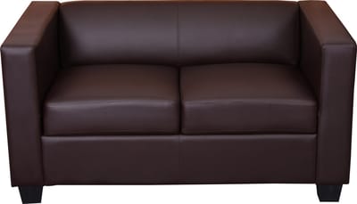 2-zits bank loungebank Lille ~ kunstleder, koffie