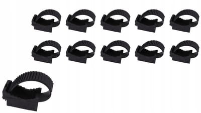 Zwarte Kabelklemmen UP-50, 10 stuks, 30-50mm diameter