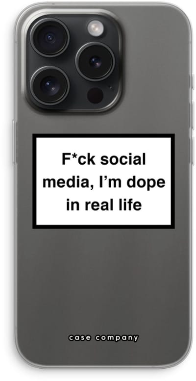 Case Company® - Hoesje geschikt voor iPhone 15 Pro hoesje - I'm dope - Soft Cover Telefoonhoesje - Bescherming aan alle Kanten en Schermrand